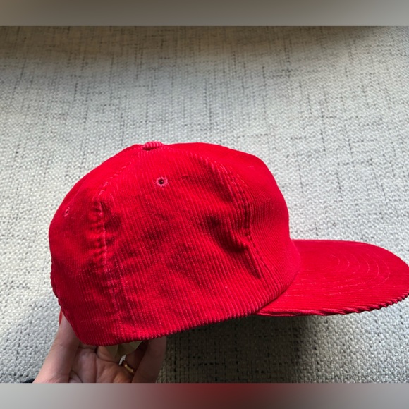 VTG Red Corduroy SnapBack Hat - Picture 4 of 9